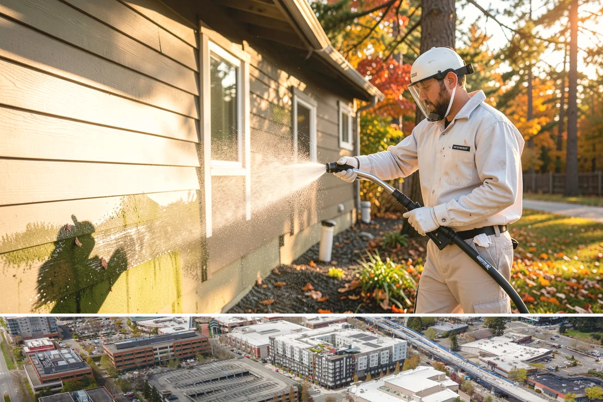 Church Exterior Cleaning in Redmond, King County, WA - Dry spring and summer months are safest for masonry work, timing a refresh ahead of major holiday services.