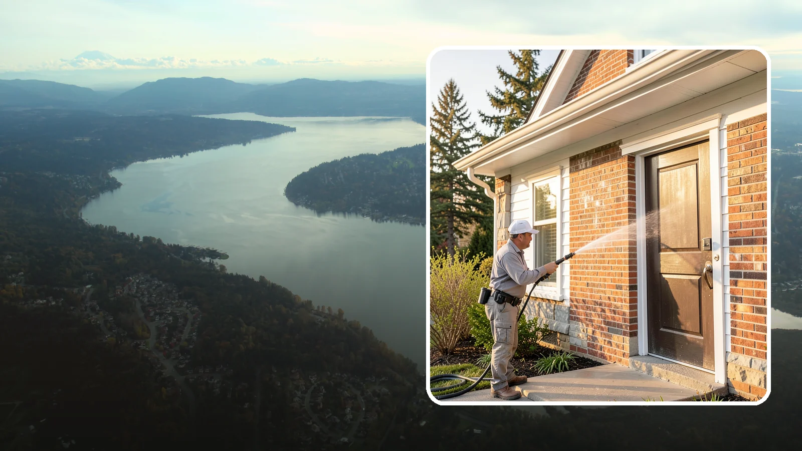 Church Exterior Cleaning in Sammamish, King County, WA - Gentle, respectful exterior cleaning for churches that restores brick, stone, and stucco facades along with entry steps and...