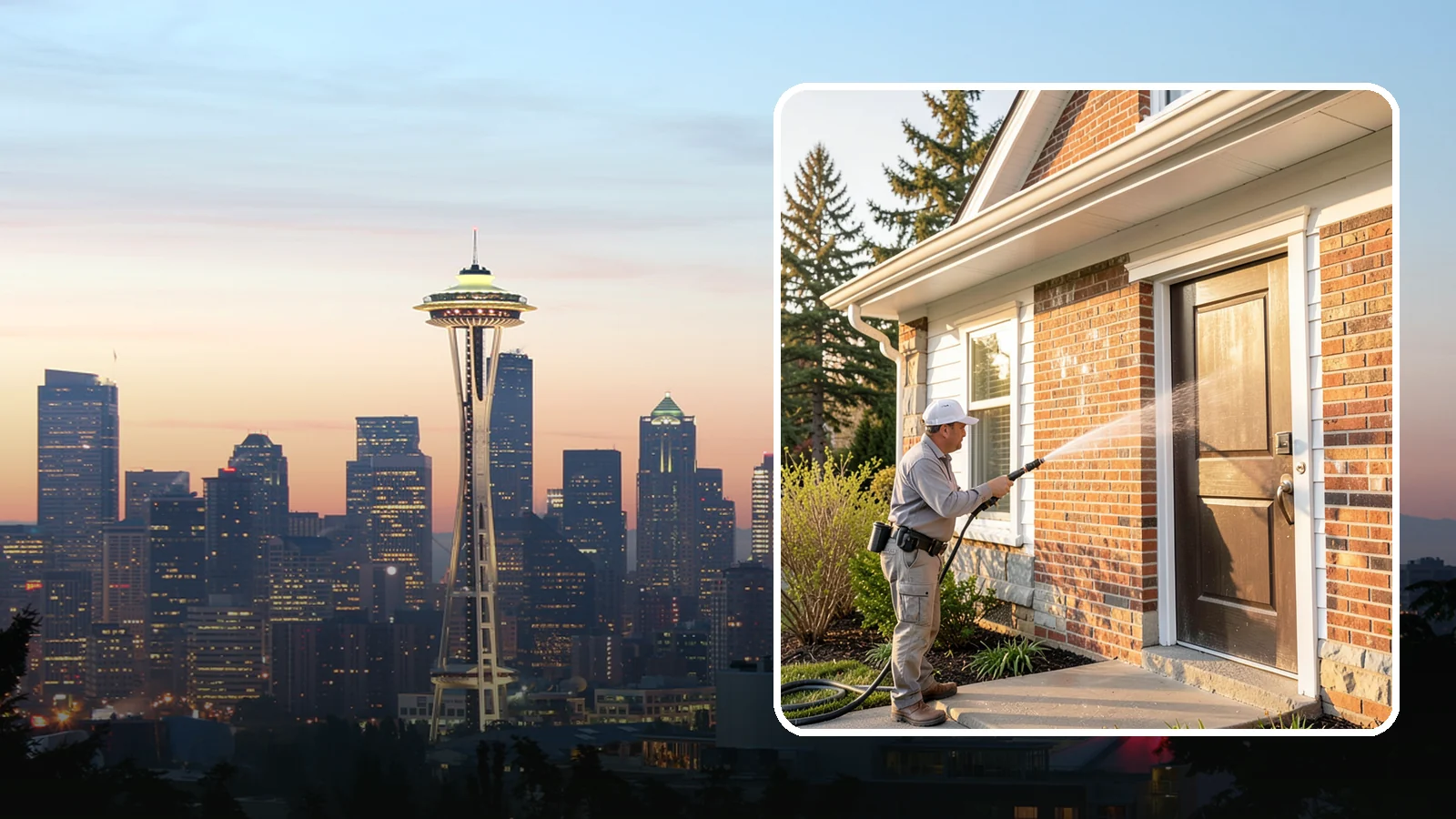 Church Exterior Cleaning in Seattle, King County, WA - Gentle, respectful exterior cleaning for churches that restores brick, stone, and stucco facades along with entry steps and...