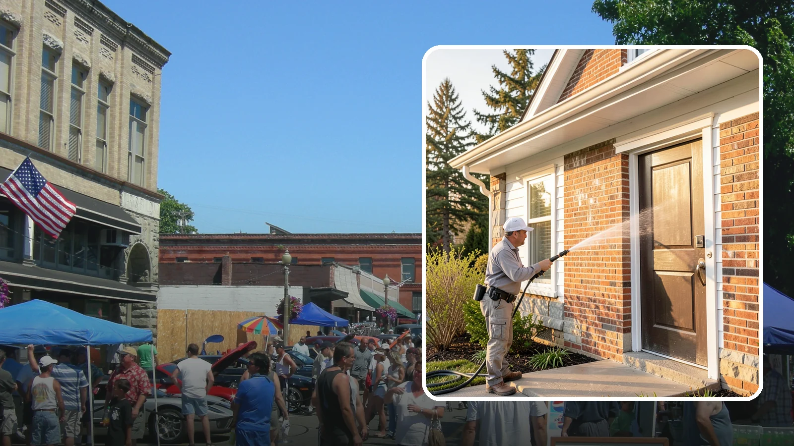 Church Exterior Cleaning in Snohomish, Snohomish County, WA - Gentle, respectful exterior cleaning for churches that restores brick, stone, and stucco facades along with entry steps and...
