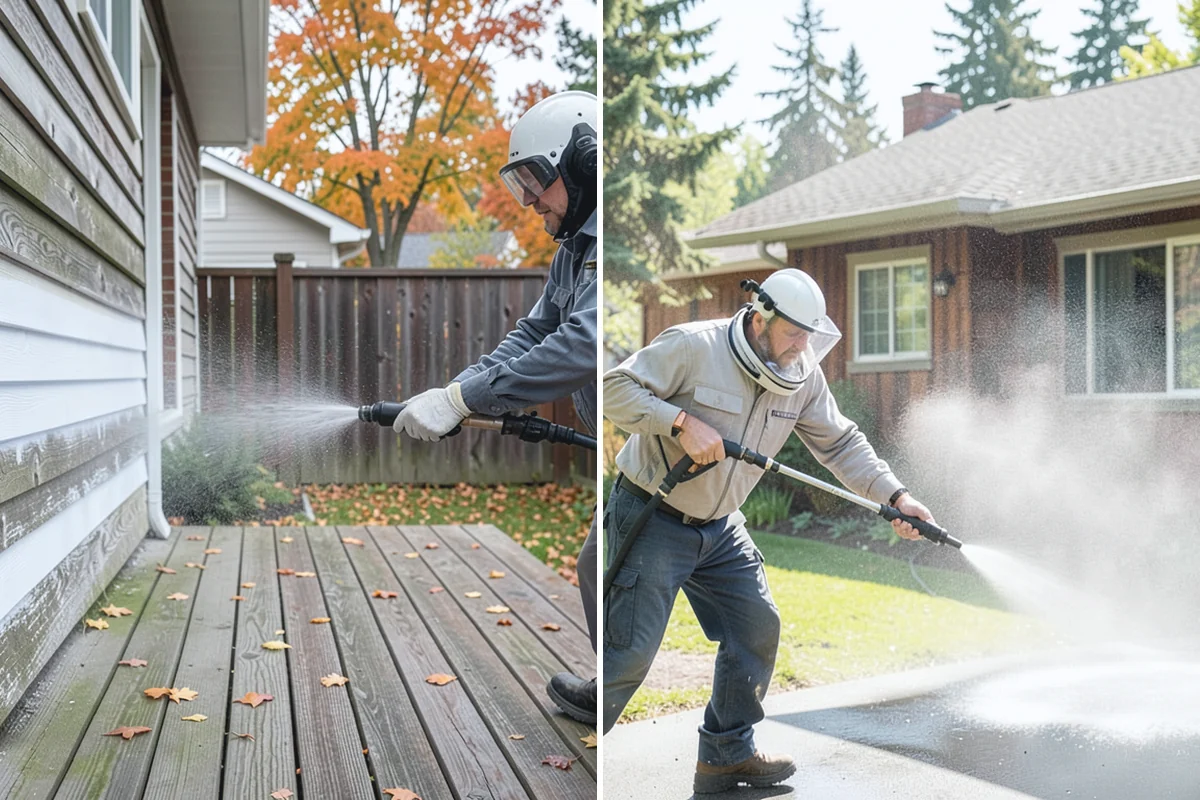 Church Exterior Cleaning in South Prairie, Pierce County, WA - Assess masonry condition and test a discreet area first