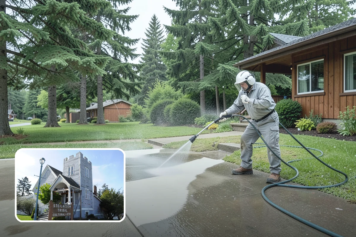 Church Exterior Cleaning in Steilacoom, Pierce County, WA - Cleans aged brick, stone, and stucco without eroding mortar