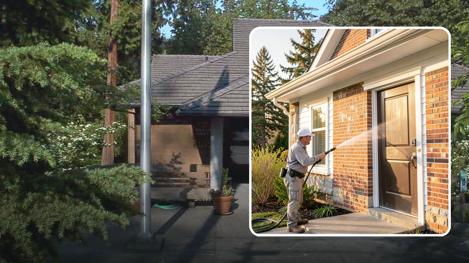 Church Exterior Cleaning in Yarrow Point, King County, WA - Gentle, respectful exterior cleaning for churches that restores brick, stone, and stucco facades along with entry steps and...