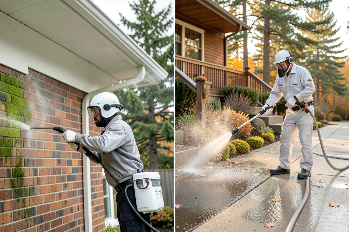 Cobweb Removal in Gig Harbor, Pierce County, WA - Inspect eaves, soffits, and corners for webbing