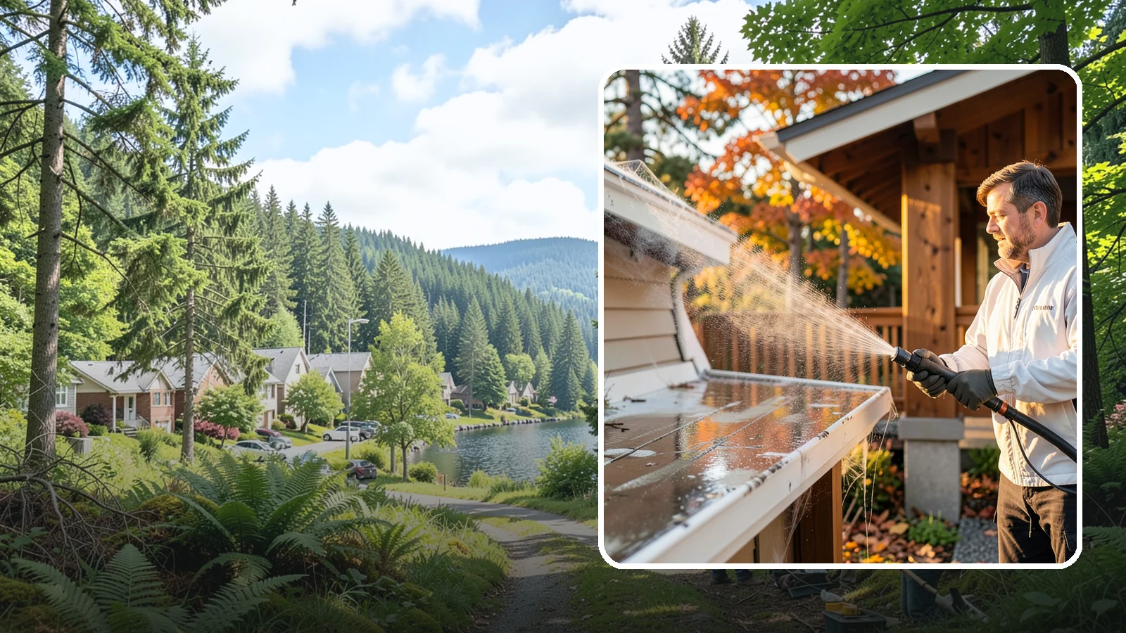 Cobweb Removal in Lake Forest Park, King County, WA - Cobweb removal clears the webs, egg sacs, and spider debris that collect under eaves and around entryways in our mild, damp...