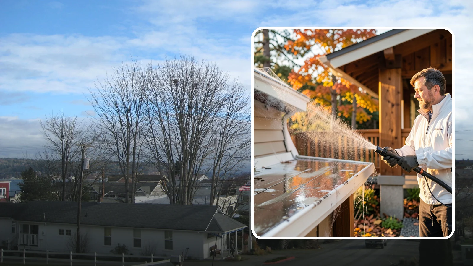 Cobweb Removal in Langley, Island County, WA - Cobweb removal clears the webs, egg sacs, and spider debris that collect under eaves and around entryways in our mild, damp...
