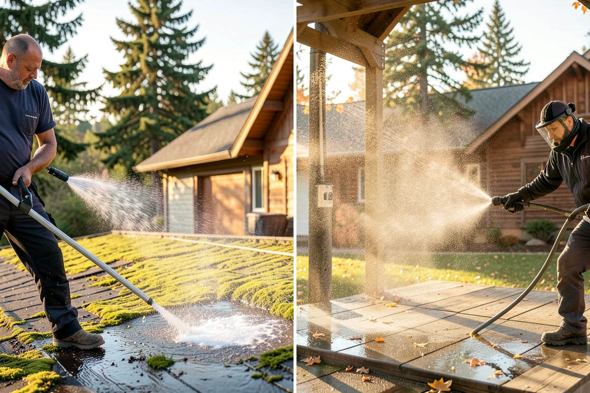 Cobweb Removal in Puyallup, Pierce County, WA - Inspect eaves, soffits, and corners for webbing