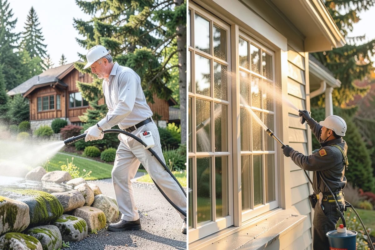 Cobweb Removal in Redmond, King County, WA - Inspect eaves, soffits, and corners for webbing