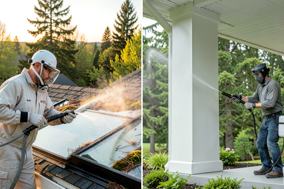 Cobweb Removal in SeaTac, King County, WA - Inspect eaves, soffits, and corners for webbing