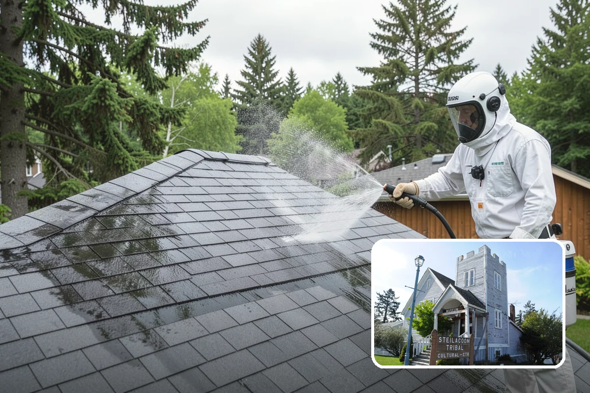 Cobweb Removal in Steilacoom, Pierce County, WA - Clears webs and egg sacs from sheltered corners