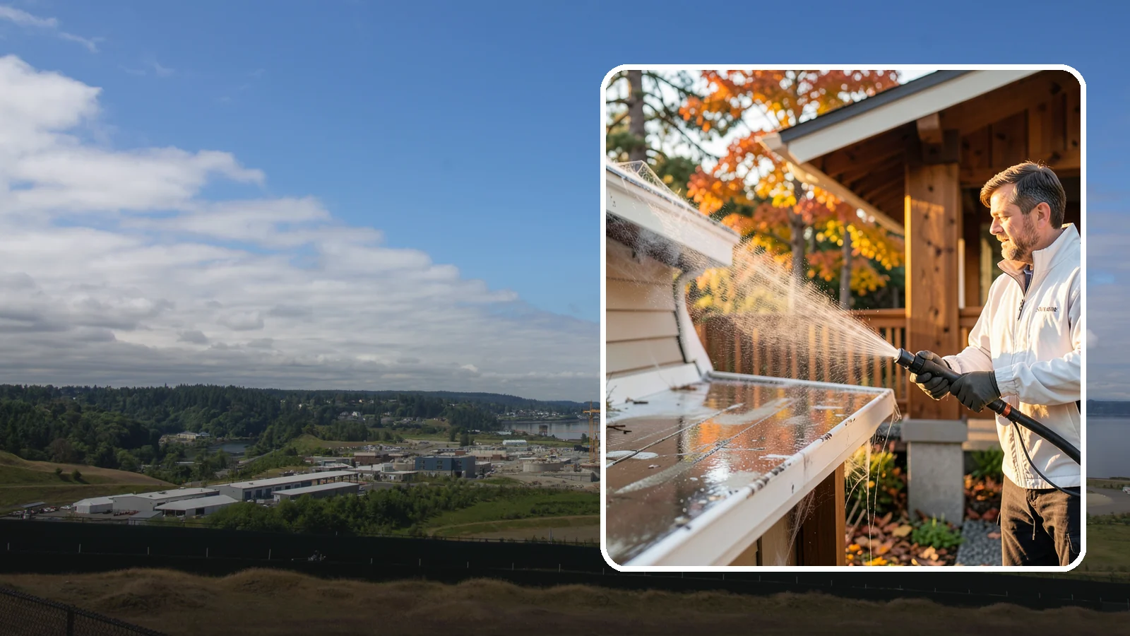 Cobweb Removal in University Place, Pierce County, WA - Cobweb removal clears the webs, egg sacs, and spider debris that collect under eaves and around entryways in our mild, damp...