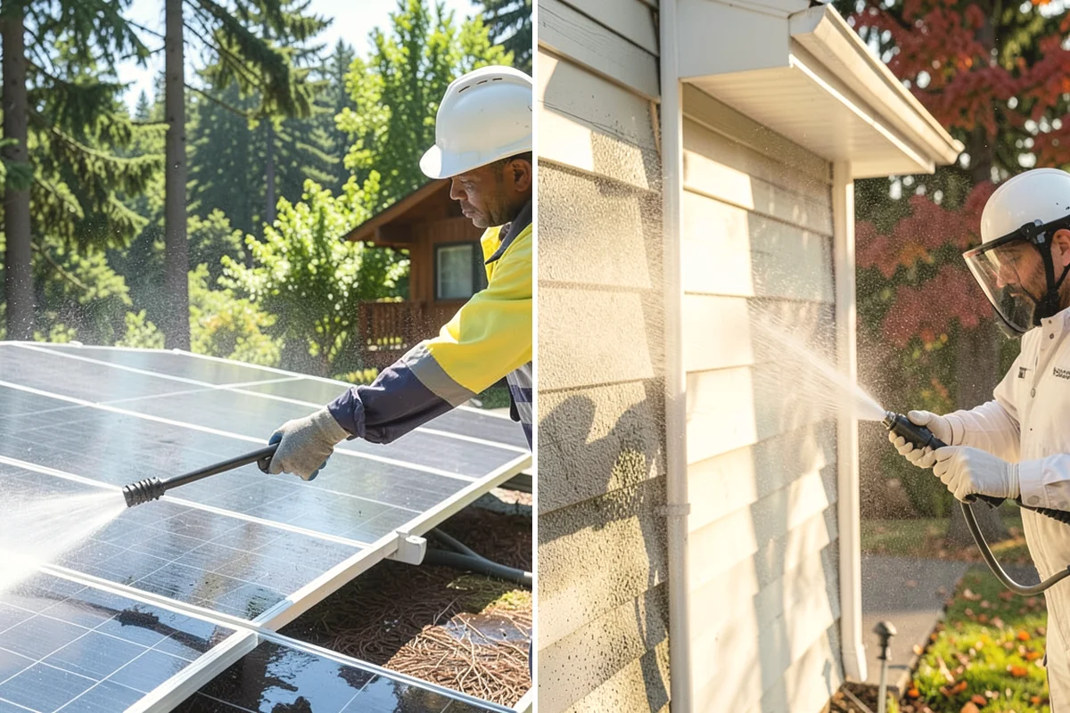 Cobweb Removal in University Place, Pierce County, WA - Inspect eaves, soffits, and corners for webbing
