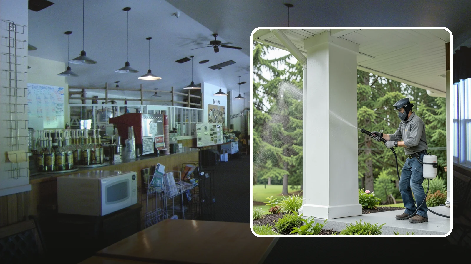 Column Cleaning in Black Diamond, King County, WA - We soft wash exterior columns to remove the algae streaks and grime that climb their shaded, weather-exposed surfaces.
