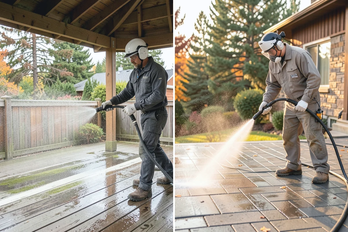 Column Cleaning in Buckley, Pierce County, WA - Identify column material and check for finish damage