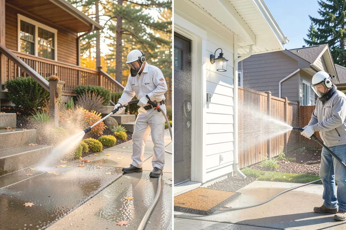 Column Cleaning in Burien, King County, WA - Identify column material and check for finish damage