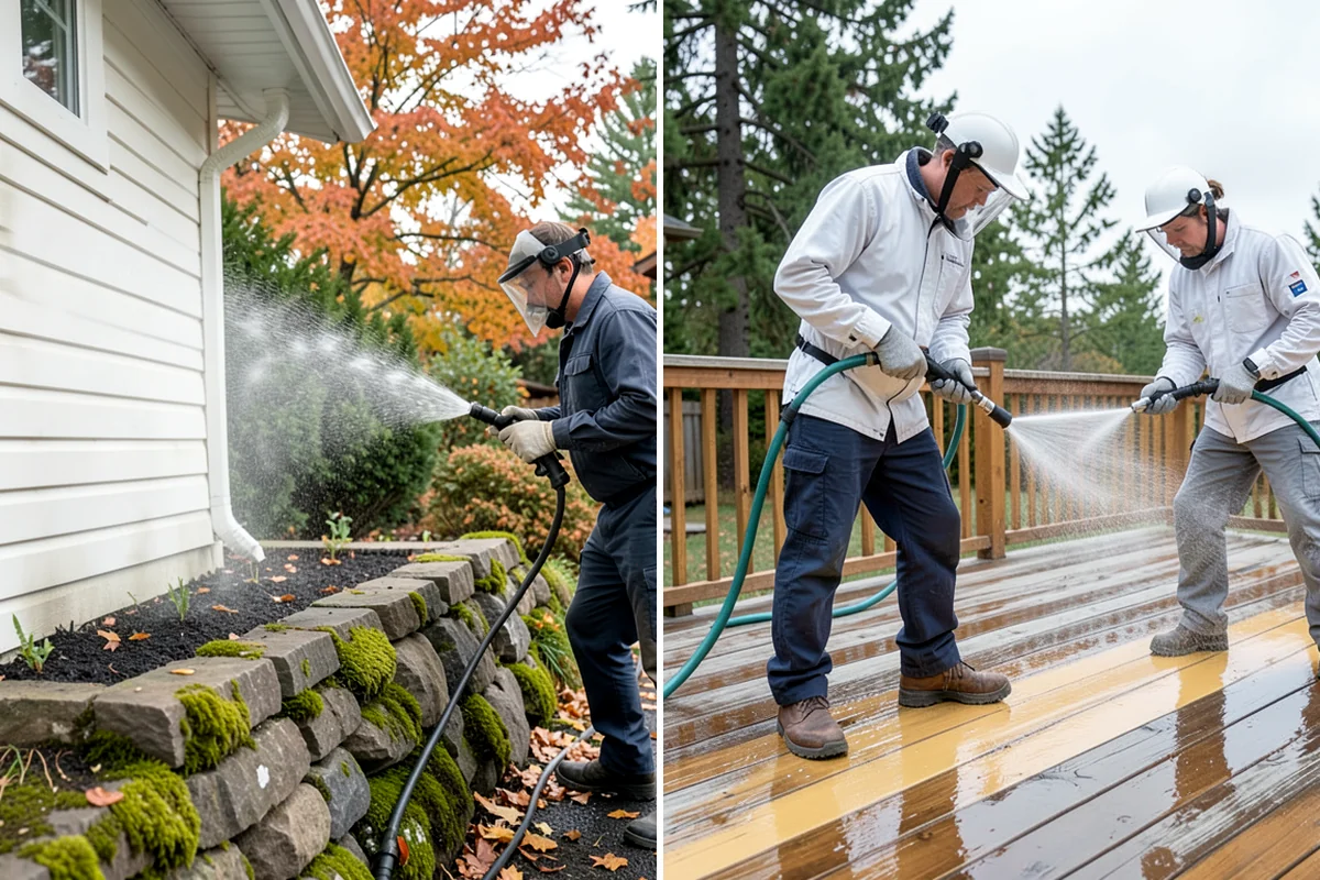 Column Cleaning in Concrete, Skagit County, WA - Identify column material and check for finish damage