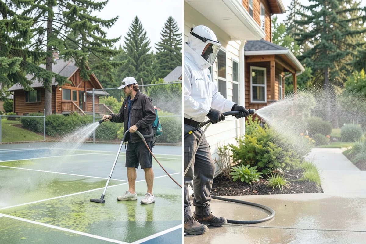 Column Cleaning in Des Moines, King County, WA - Identify column material and check for finish damage