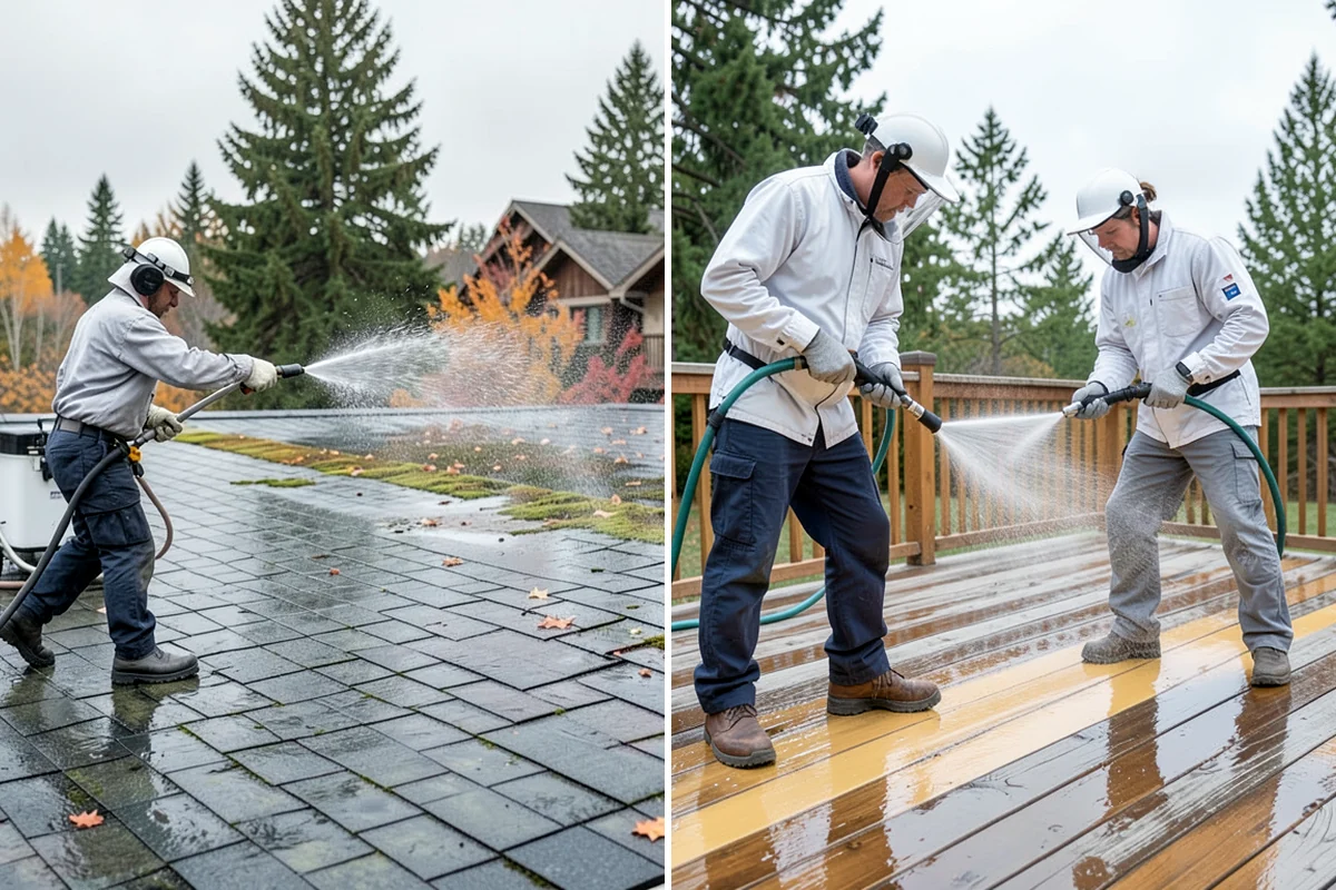Column Cleaning in Federal Way, King County, WA - Identify column material and check for finish damage