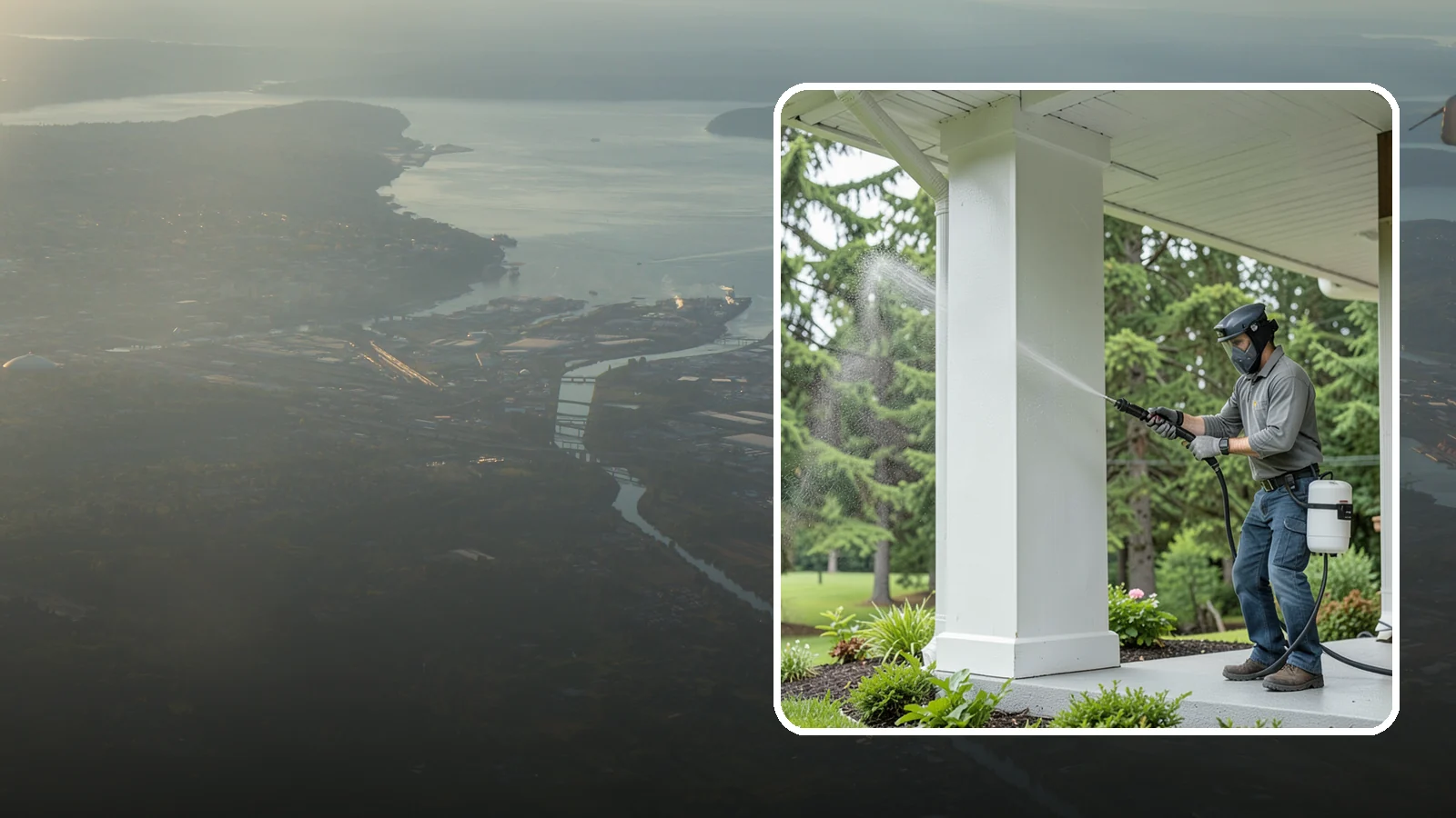 Column Cleaning in Fife, Pierce County, WA - We soft wash exterior columns to remove the algae streaks and grime that climb their shaded, weather-exposed surfaces.