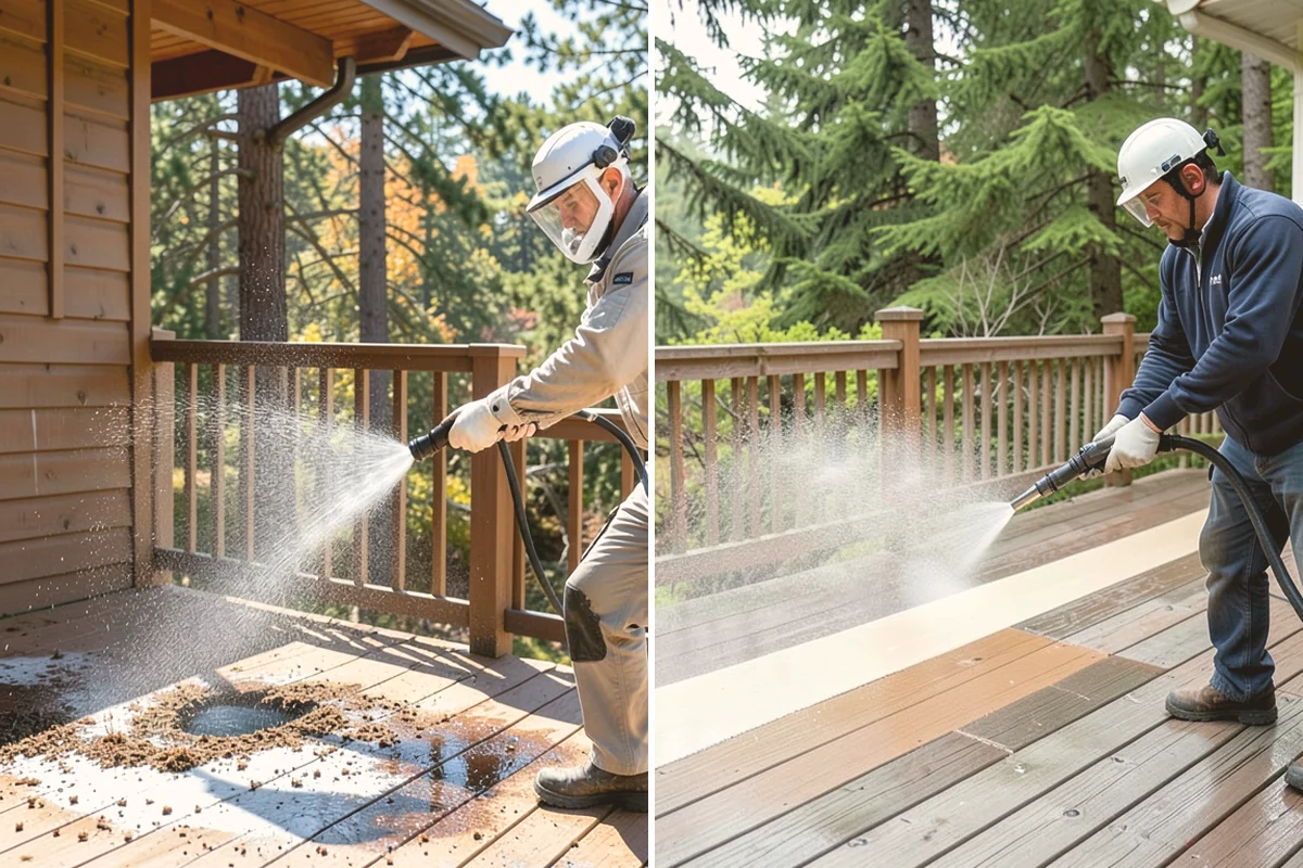 Column Cleaning in Index, Snohomish County, WA - Identify column material and check for finish damage