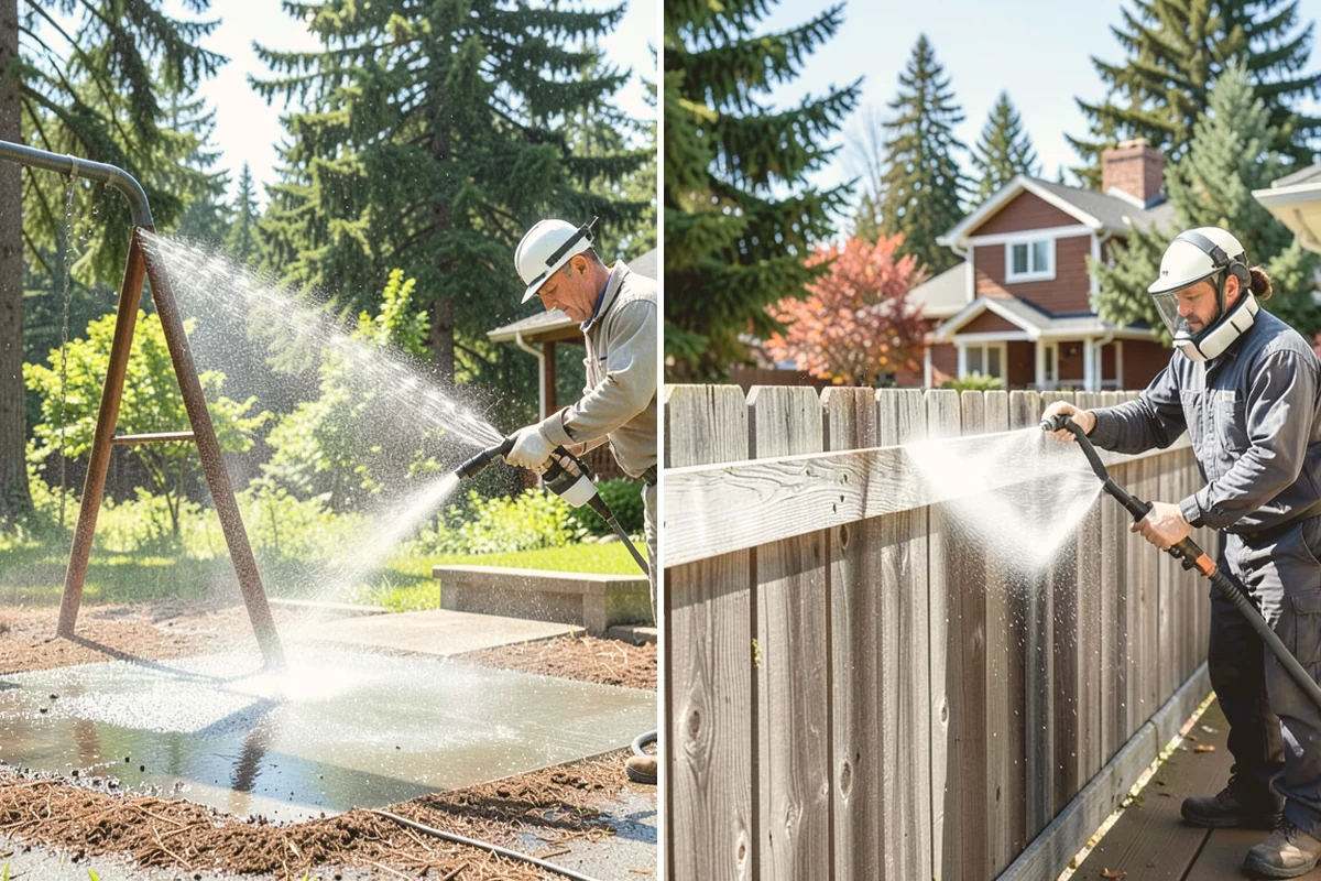 Column Cleaning in Lynnwood, Snohomish County, WA - Identify column material and check for finish damage