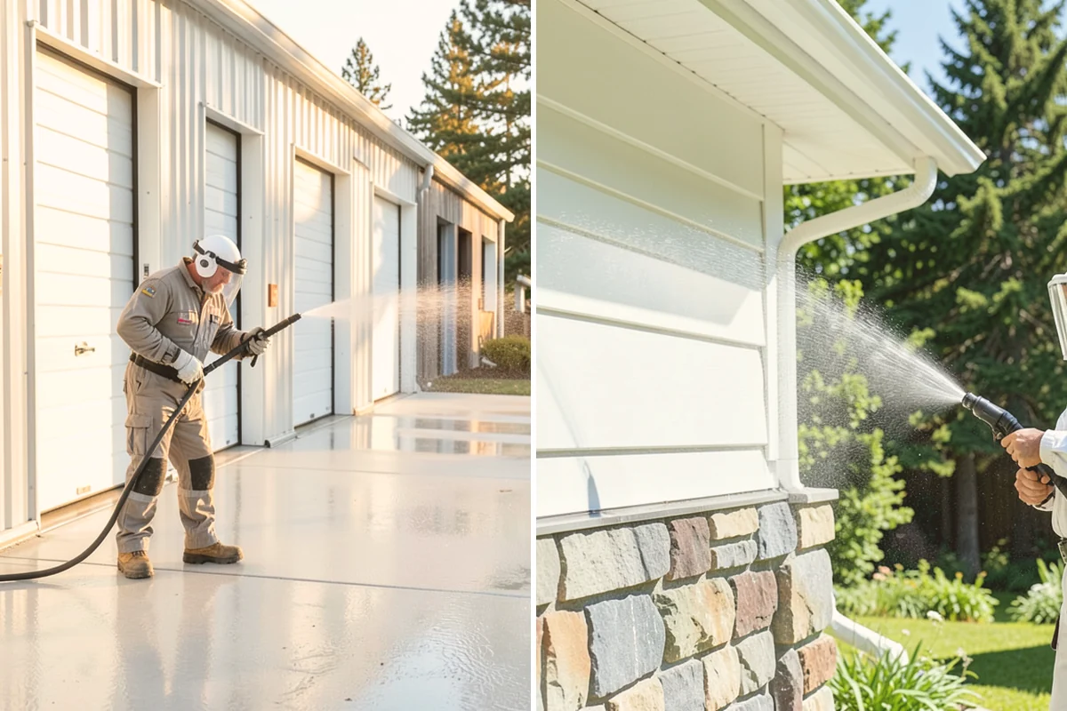 Column Cleaning in Milton, King County, WA - Identify column material and check for finish damage