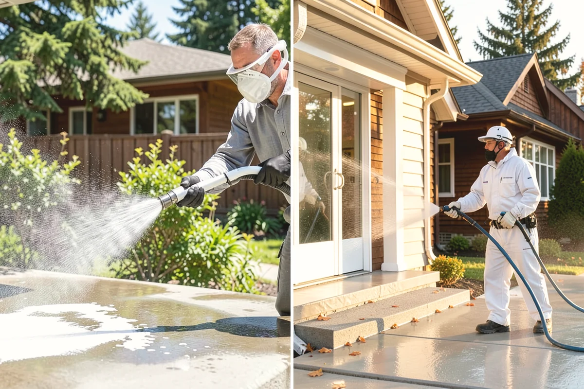 Column Cleaning in Mukilteo, Snohomish County, WA - Identify column material and check for finish damage