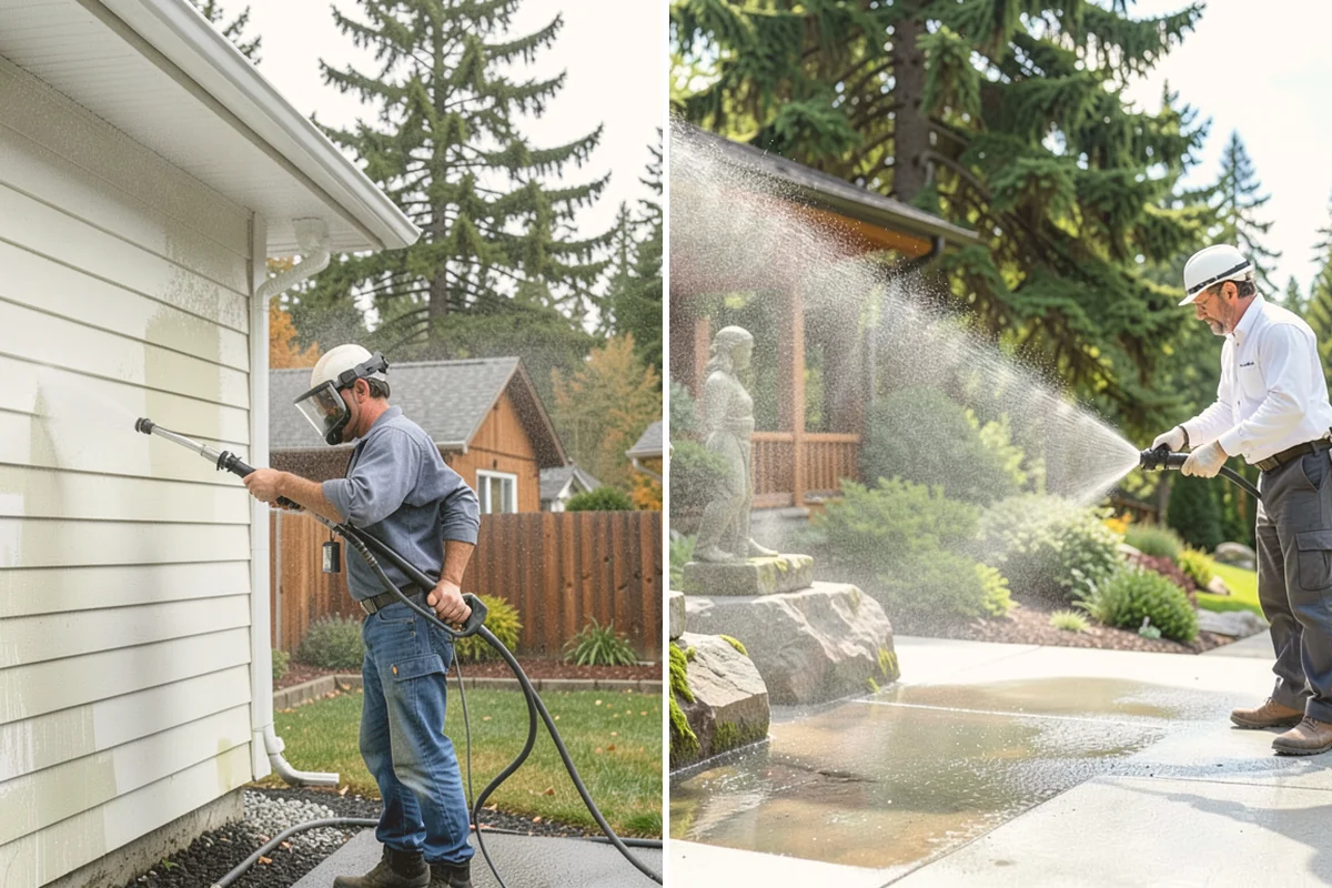 Column Cleaning in Newcastle, King County, WA - Identify column material and check for finish damage