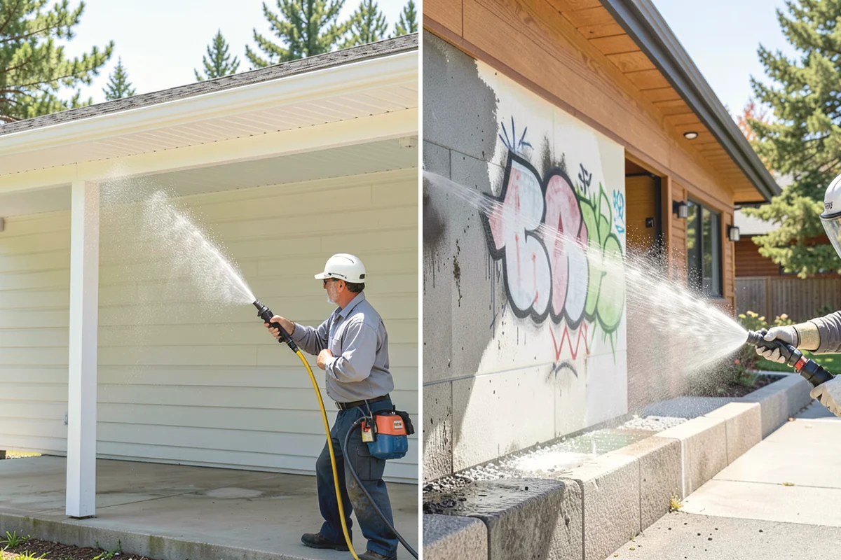 Column Cleaning in Ruston, Pierce County, WA - Identify column material and check for finish damage