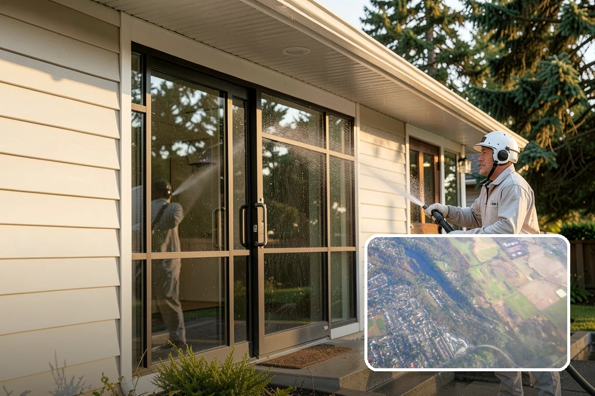 Composite Deck Cleaning in Algona, King County, WA - Clears mold and algae from textured grain
