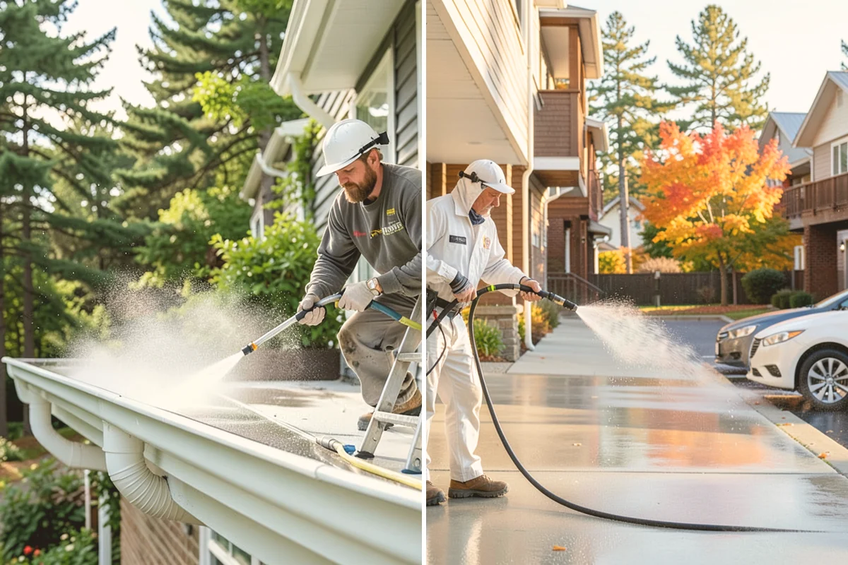 Composite Deck Cleaning in Algona, King County, WA - Clear the deck and rinse loose debris