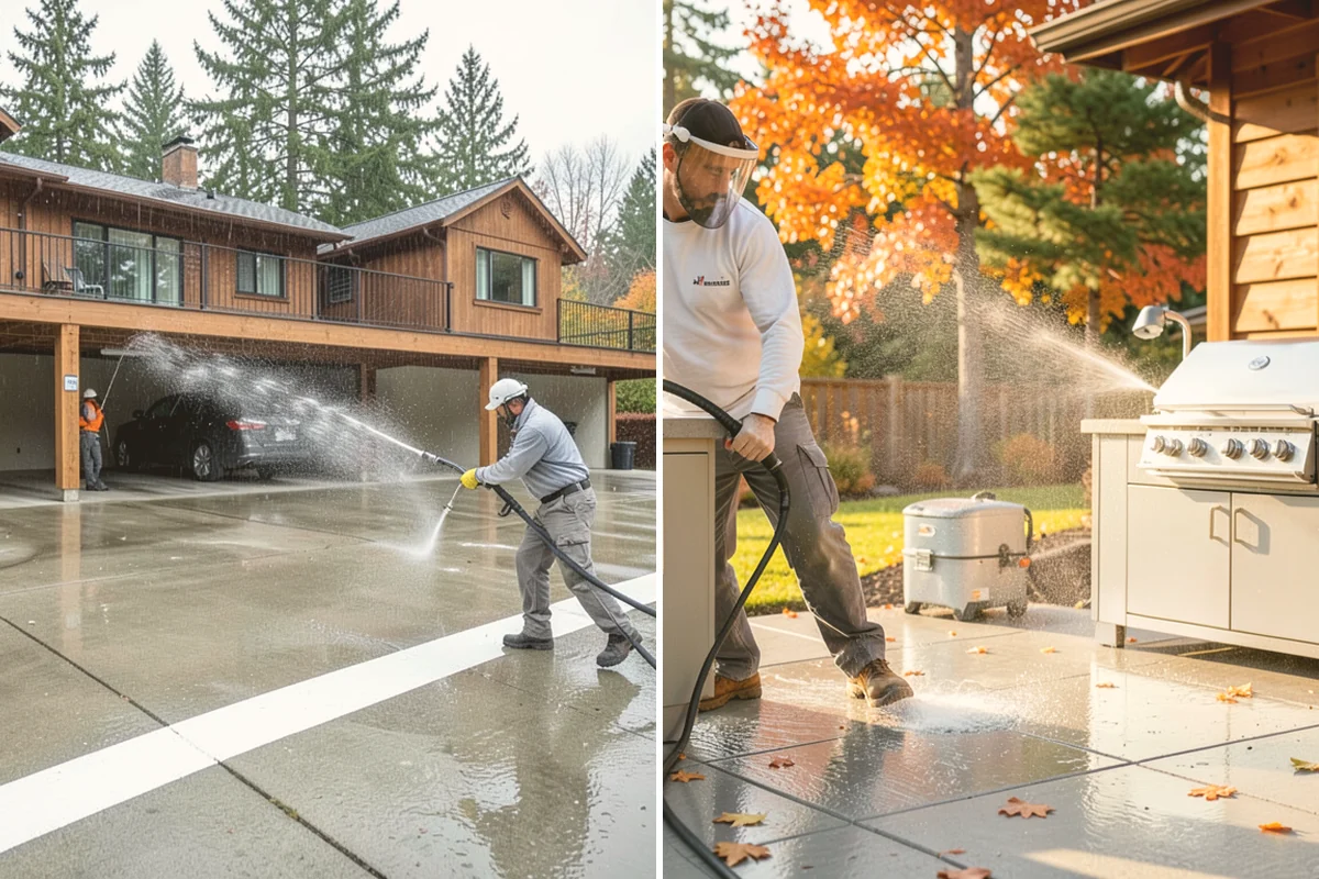 Composite Deck Cleaning in Brier, Snohomish County, WA - Clear the deck and rinse loose debris