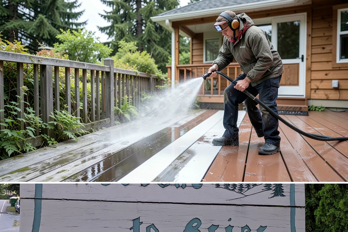 Composite Deck Cleaning in Brier, Snohomish County, WA - Composite decks can be cleaned spring through fall, ideally before summer entertaining.