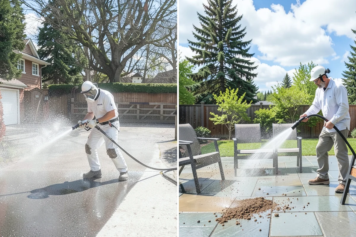 Composite Deck Cleaning in Buckley, Pierce County, WA - Clear the deck and rinse loose debris