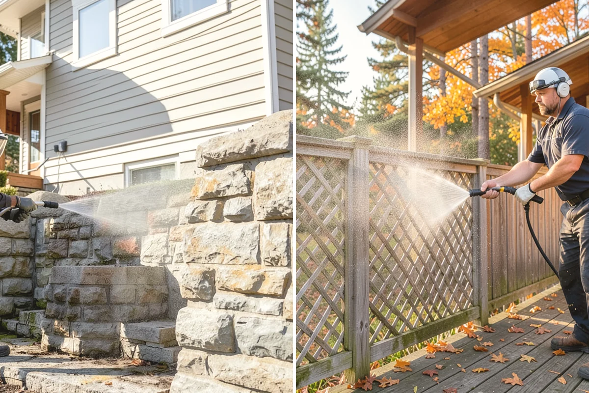 Composite Deck Cleaning in Burien, King County, WA - Clear the deck and rinse loose debris