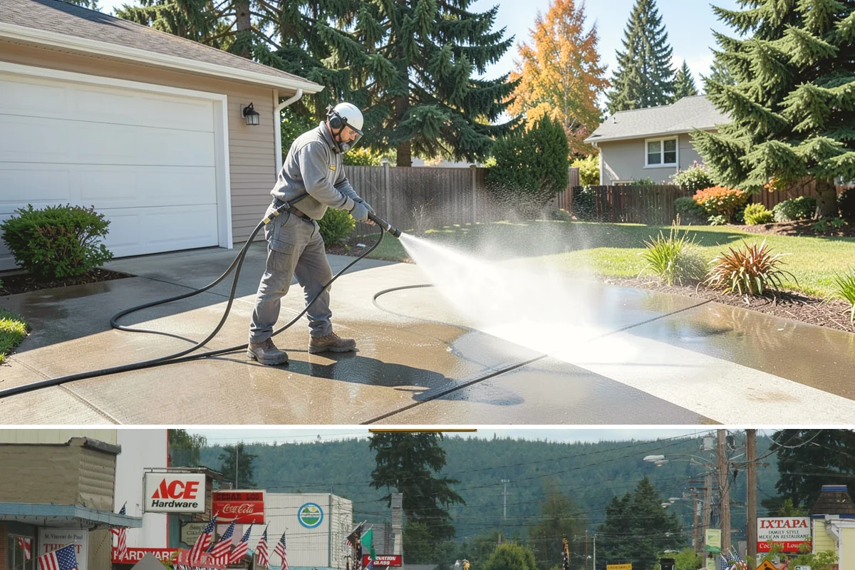 Composite Deck Cleaning in Carnation, King County, WA - Composite decks can be cleaned spring through fall, ideally before summer entertaining.
