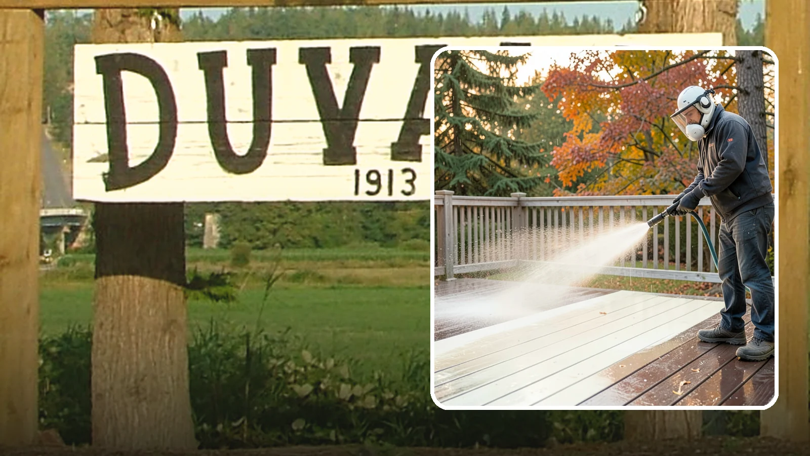 Composite Deck Cleaning in Duvall, King County, WA - Clean composite decking to clear the mold and algae that even Trex-style boards grow in the Northwest.