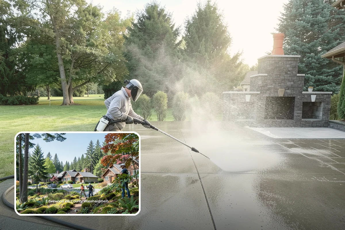 Composite Deck Cleaning in Edgewood, Pierce County, WA - Clears mold and algae from textured grain