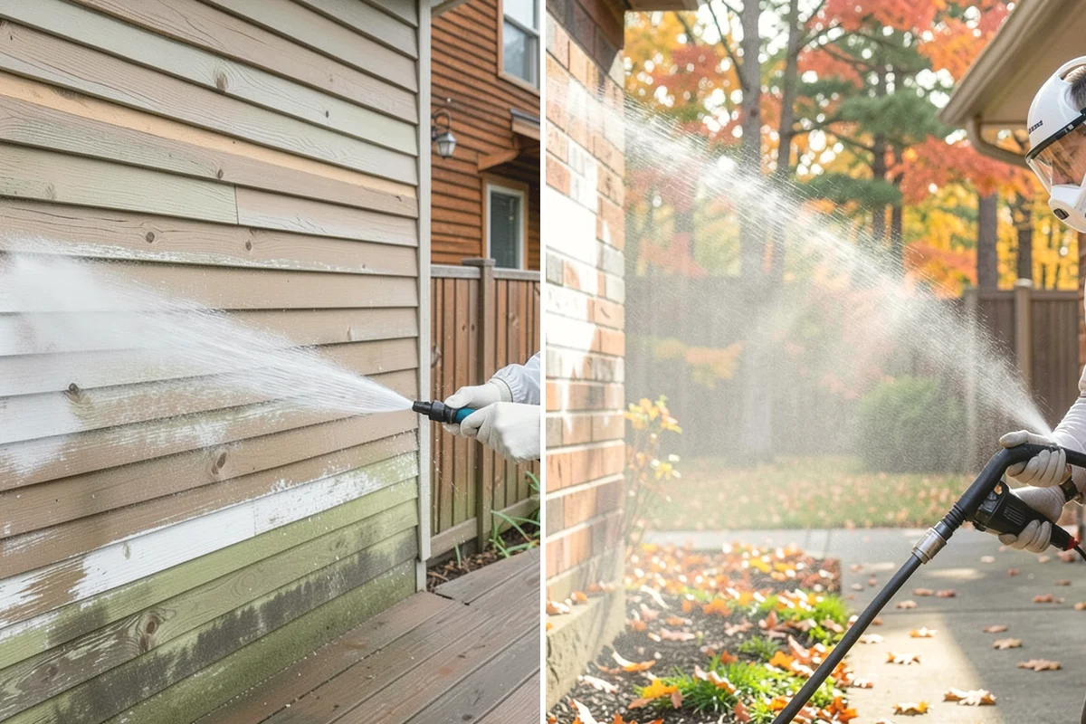 Composite Deck Cleaning in Edgewood, Pierce County, WA - Clear the deck and rinse loose debris