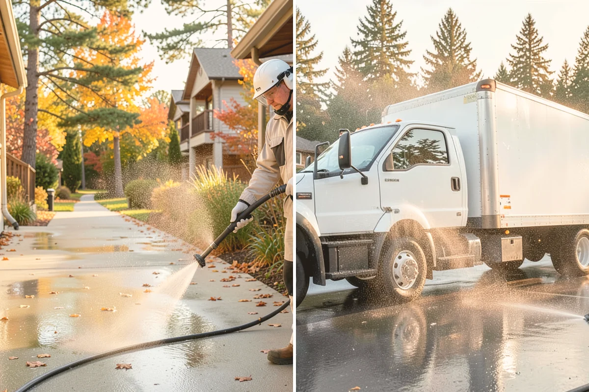 Composite Deck Cleaning in Edmonds, Snohomish County, WA - Clear the deck and rinse loose debris