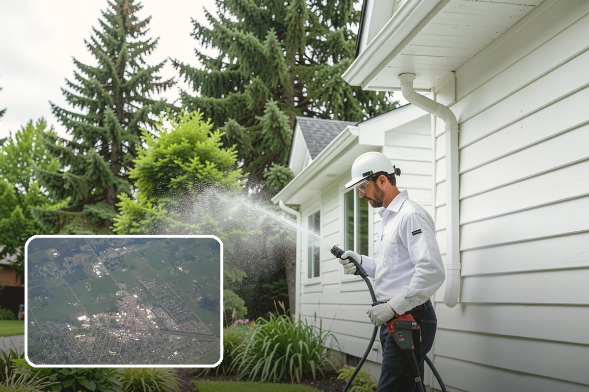 Composite Deck Cleaning in Enumclaw, King County, WA - Clears mold and algae from textured grain
