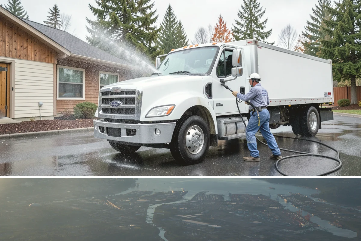 Composite Deck Cleaning in Fife, Pierce County, WA - Composite decks can be cleaned spring through fall, ideally before summer entertaining.