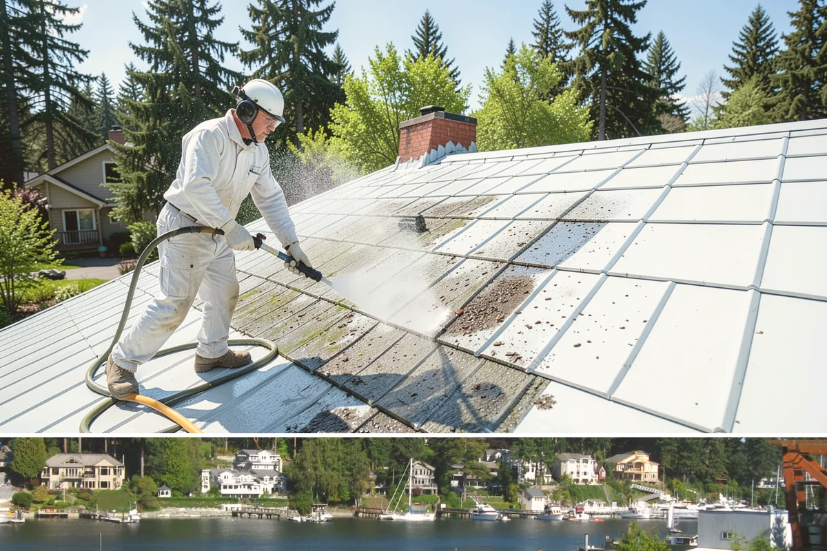 Composite Deck Cleaning in Gig Harbor, Pierce County, WA - Composite decks can be cleaned spring through fall, ideally before summer entertaining.
