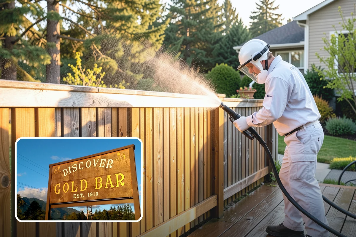 Composite Deck Cleaning in Gold Bar, Snohomish County, WA - Clears mold and algae from textured grain