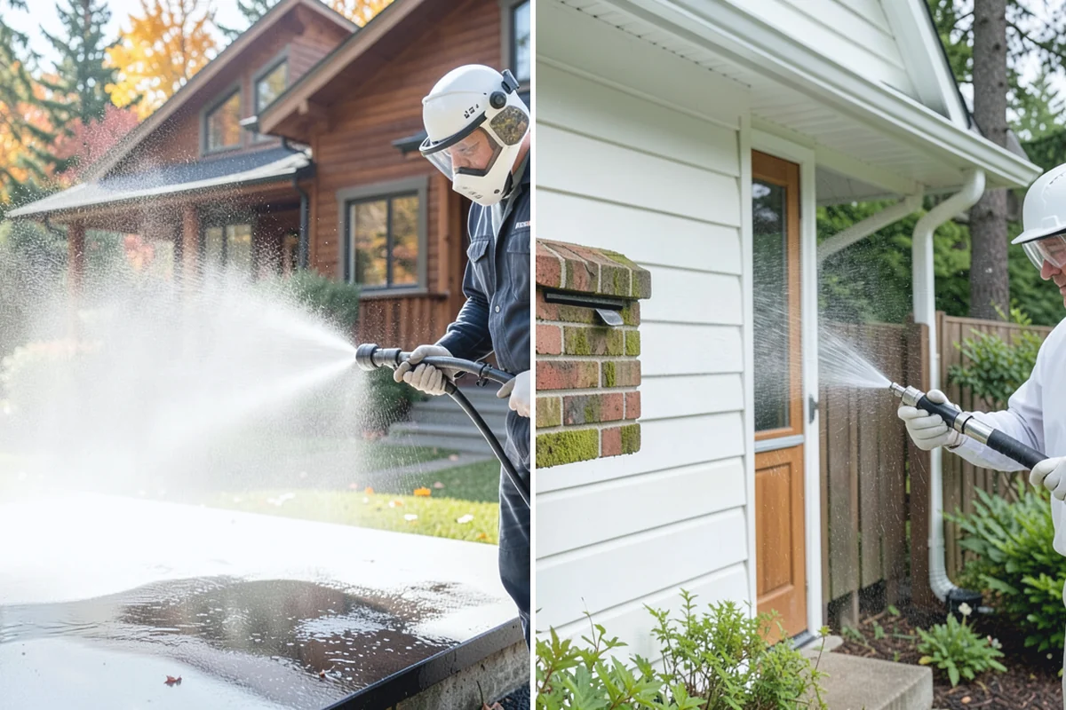 Composite Deck Cleaning in Hamilton, Skagit County, WA - Clear the deck and rinse loose debris