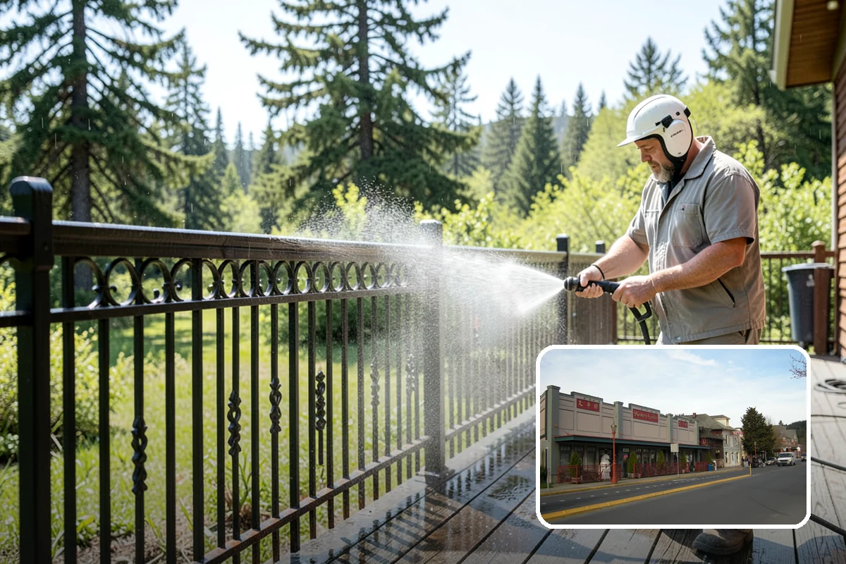 Composite Deck Cleaning in Issaquah, King County, WA - Clears mold and algae from textured grain