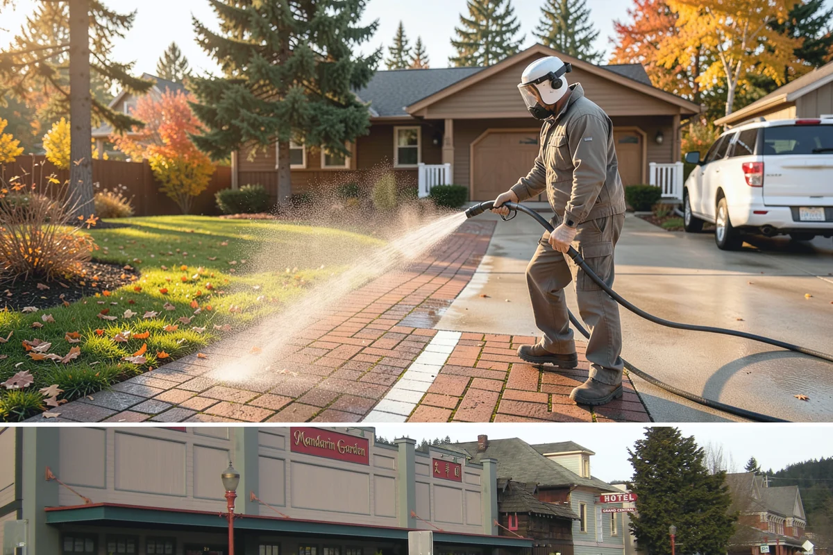 Composite Deck Cleaning in Issaquah, King County, WA - Composite decks can be cleaned spring through fall, ideally before summer entertaining.