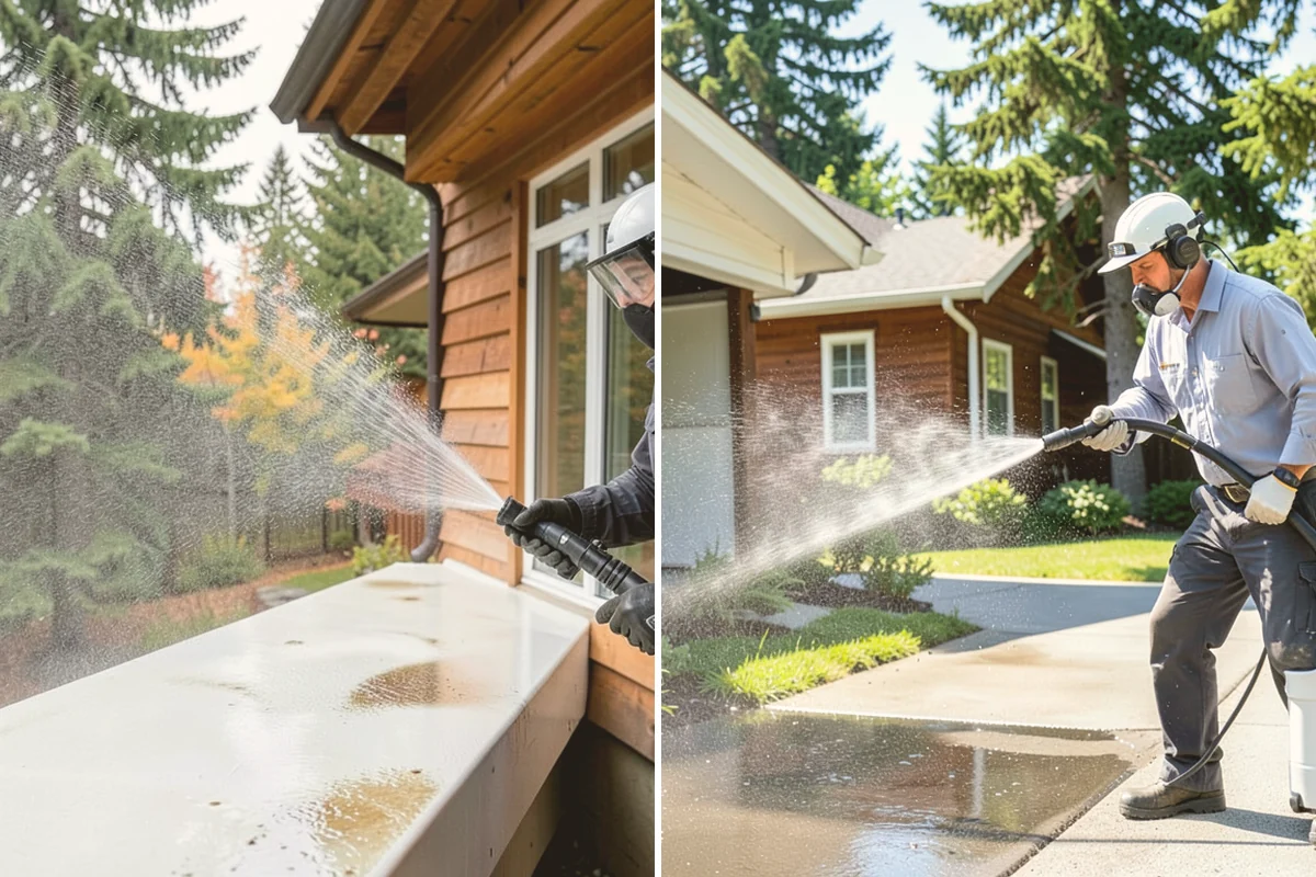 Composite Deck Cleaning in Kent, King County, WA - Clear the deck and rinse loose debris