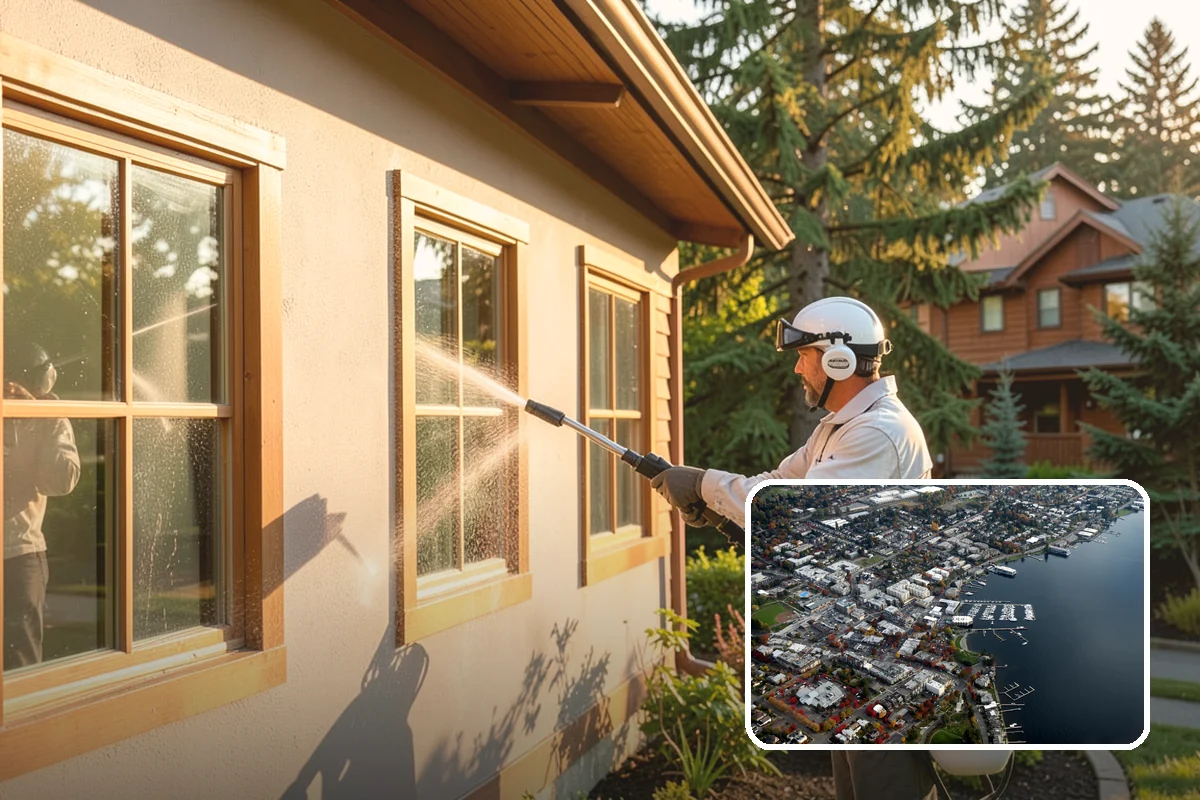 Composite Deck Cleaning in Kirkland, King County, WA - Clears mold and algae from textured grain