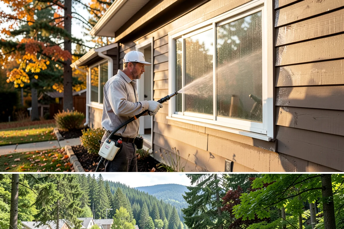 Composite Deck Cleaning in Lake Forest Park, King County, WA - Composite decks can be cleaned spring through fall, ideally before summer entertaining.